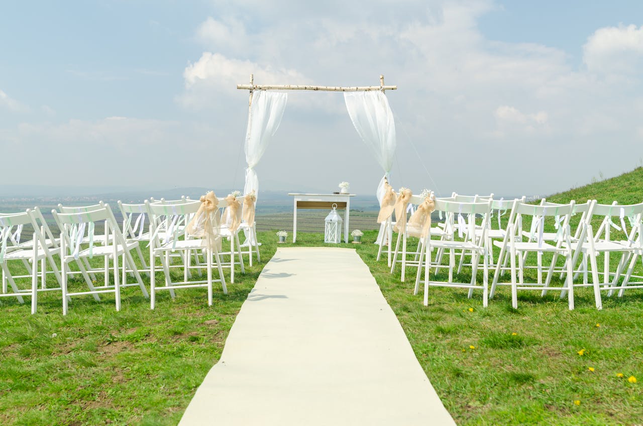 Preparando la boda en la playa