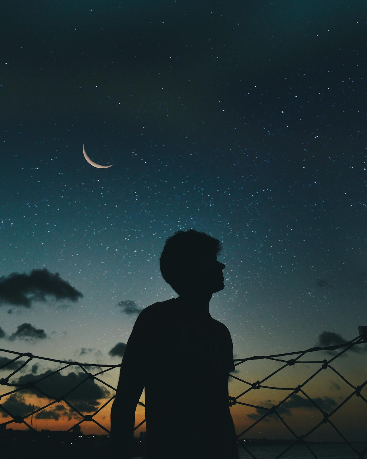 Luna y estrellas