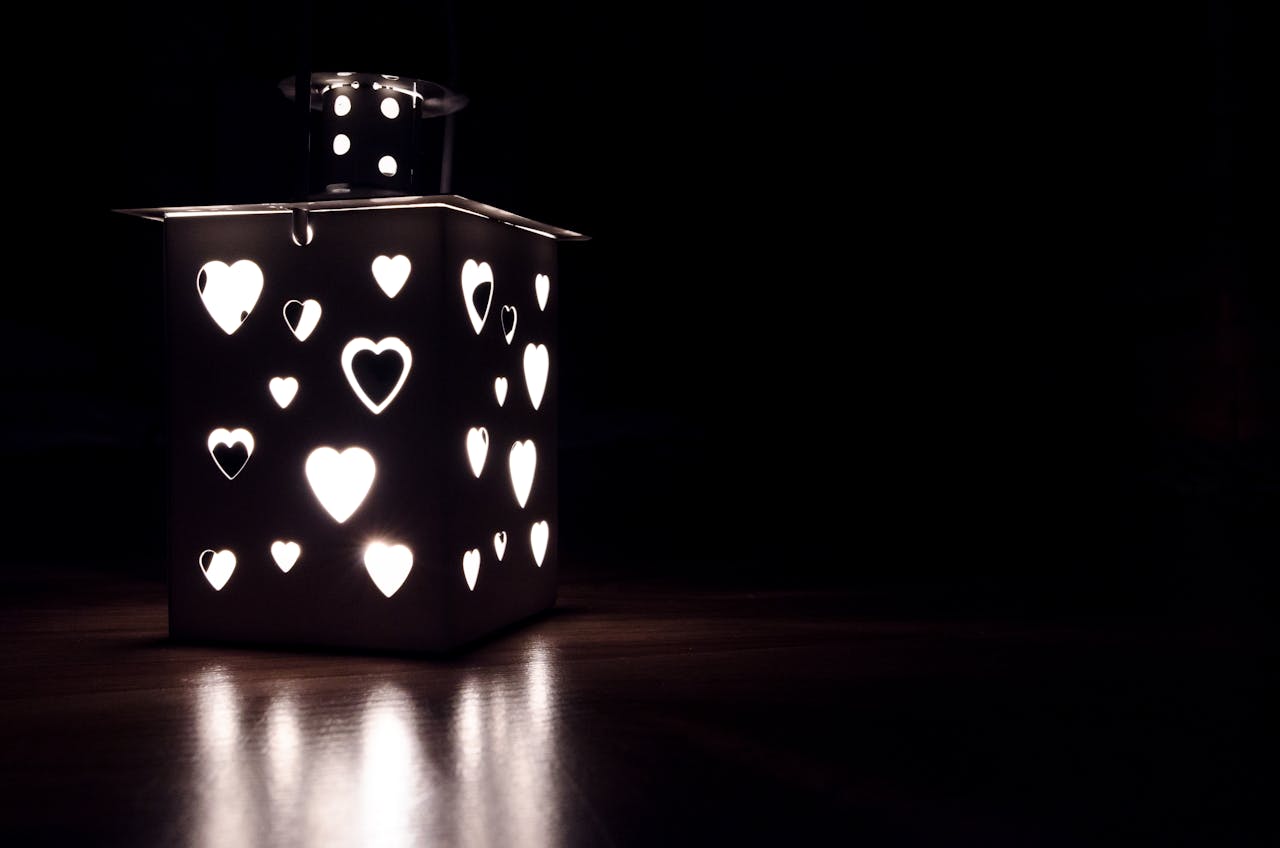 Luz de corazones