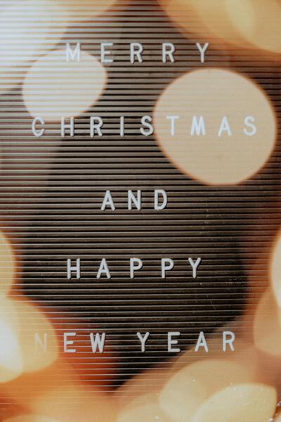 Feliz Navidad y feliz año nuevo