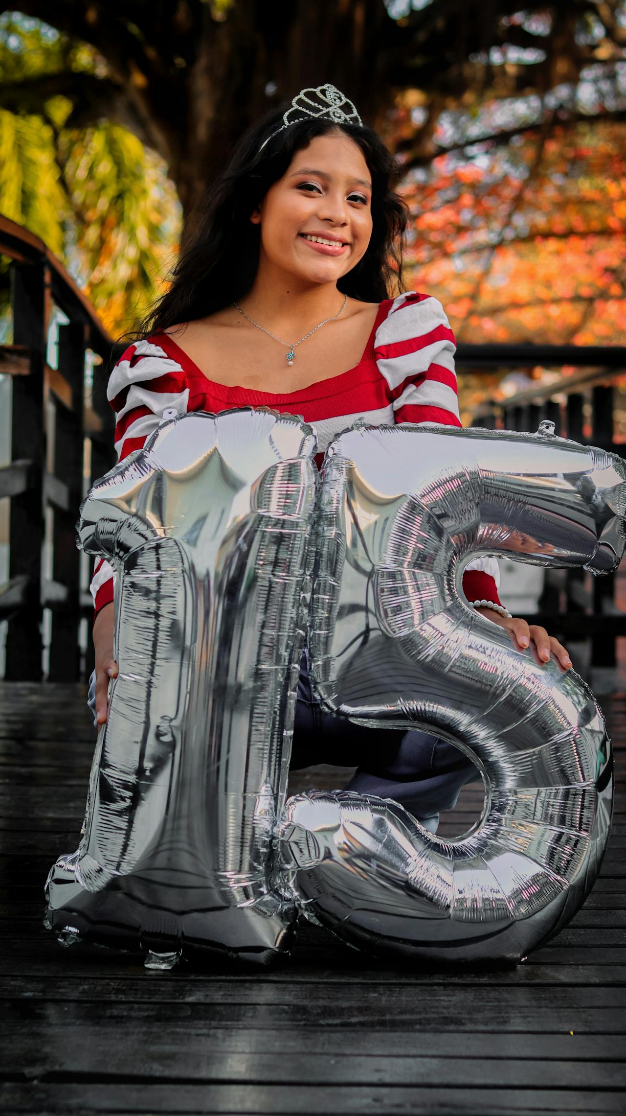 Globos de quince años plateados