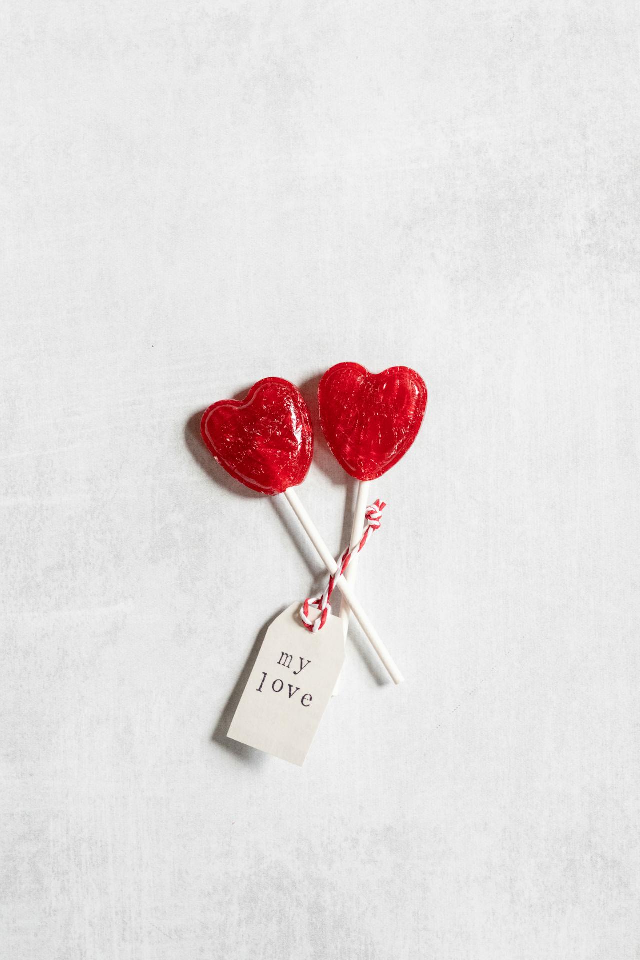Piruletas de corazones